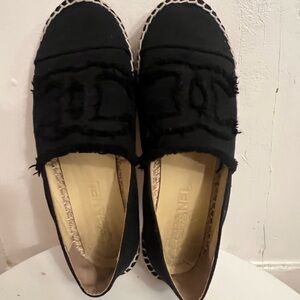 Chanel logo  Black Espadrilles. Great condition. Size 36.
